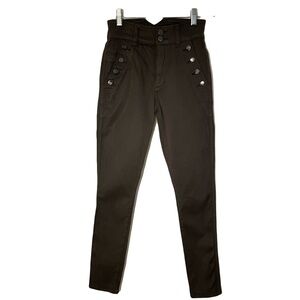 Joe’s Jeans Georgia High Rise Button Coated Skinny In Peat Size 24